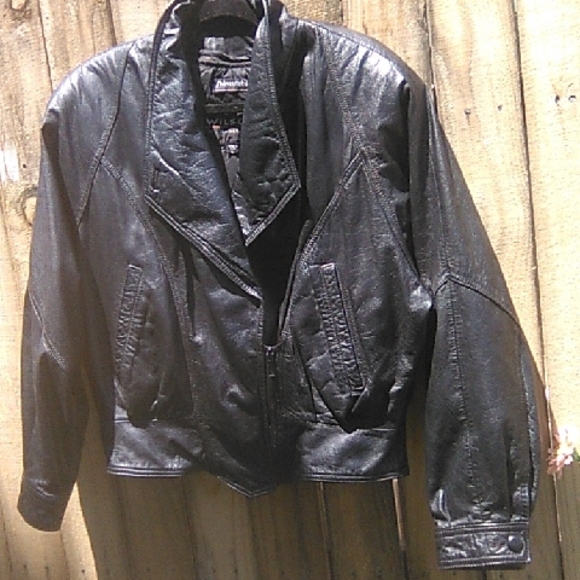 Wilson Black Leather Jacket - Picture 1 of 4